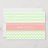 Weddenschappen Mint Coral Chevron Kaart (Voorkant)