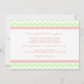 Weddenschappen Mint Coral Chevron Kaart (Achterkant)