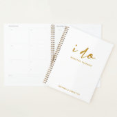 Weddenschappen | Moderne minimale goud- en witgoud Planner (Display)
