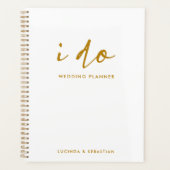 Weddenschappen | Moderne minimale goud- en witgoud Planner (Voorkant)