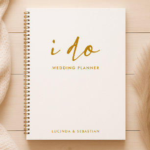 Weddenschappen Moderne minimale goud- en witgoud Planner