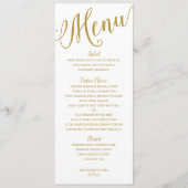 Weddenschappen | Moderne typografie (goud) Menu (Voorkant)
