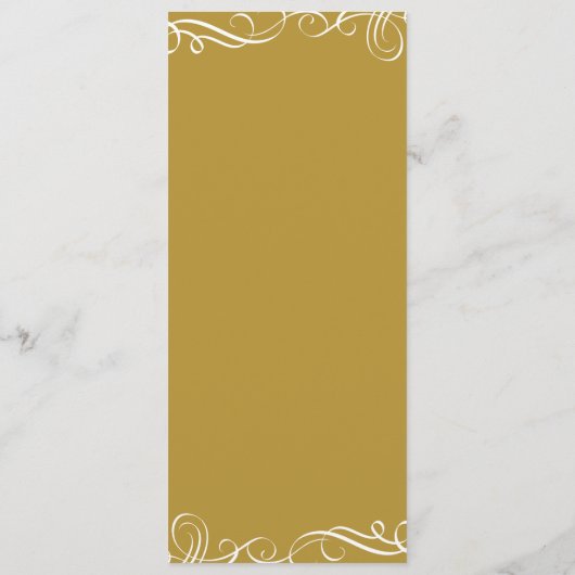 Weddenschappen | Moderne typografie (goud) Menu (Achterkant)