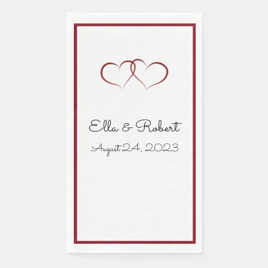 Weddenschappen, monogrammed Paper Napkins Servet (Voorkant)