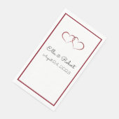 Weddenschappen, monogrammed Paper Napkins Servet (Hoek)