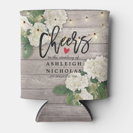 Weddenschappen naar liefdeshydrangea String Light  Blikjeskoeler (Voorkant)