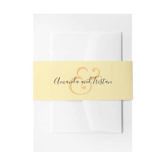 Weddenschappen Names Lemon Yellow Uitnodigingen Wikkel (Voorkant Voorbeeld)