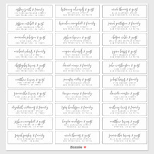 Weddenschappen Names Modern Simple Black en White Sticker