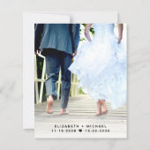 Weddenschappen Ontvangen Foto Opslaan Datum (Achterkant)