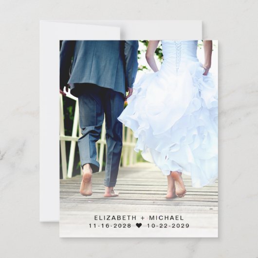 Weddenschappen Ontvangen Foto Opslaan Datum (Achterkant)