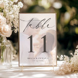 Weddenschappen Ontvangen Fototabel Nummer Kaart<br><div class="desc">Voeg een oprechte touch aan uw receptie met onze bruiloft receptie foto tafel nummer kaarten. Deze kaarten tonen op elegante wijze een favoriete foto van het paar en creëren een warme, persoonlijke ervaring aan elke tafel. Met een eenvoudig, modern ontwerp zijn ze de perfecte mix van stijl en sentiment voor...</div>