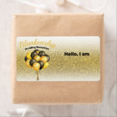 Weddenschappen Ontvangen Gold Glitter Label Aangep (Insitu)