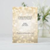 Weddenschappen Ontvangen goud Glitter Lichten RSVP Kaartje (Staand voorkant)