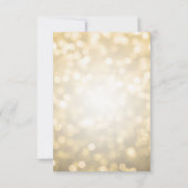 Weddenschappen Ontvangen goud Glitter Lichten RSVP Kaartje (Achterkant)