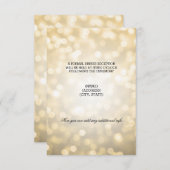 Weddenschappen Ontvangen goud Glitter Lichten RSVP Kaartje (Voorkant / Achterkant)