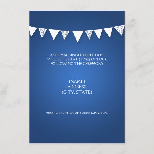 Weddenschappen Ontvangen liefde Bunting Monogram B Informatiekaartje (Achterkant)