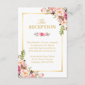 Weddenschappen Ontvangen met legant Chic Floral Go Informatiekaartje (Voorkant)