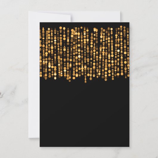 Weddenschappen Ontvangen met moderne gouden lichte Kaart (Achterkant)