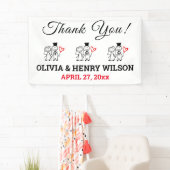 Weddenschappen Ontvangst Dank je Cute Couple Spandoek (Insitu)