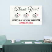 Weddenschappen Ontvangst Dank je Cute Couple Spandoek (Beurs)