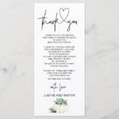 Weddenschappen Ontvangst Dank je Thanksgiving voor Menu (Voorkant)