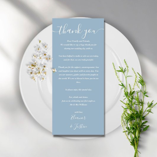 Weddenschappen Ontvangst Hartelijk dank! Dusty Blu Menu