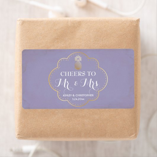 Weddenschappen Ontvangst Mini Champagne Label Pine (Insitu)