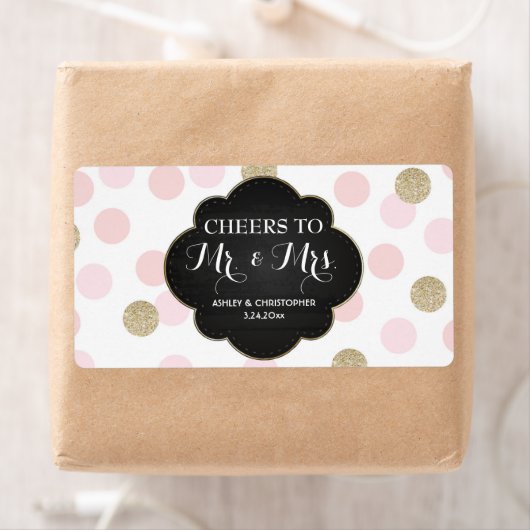 Weddenschappen Ontvangst mini champagne Label Polk (Insitu)