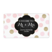 Weddenschappen Ontvangst mini champagne Label Polk (Voorkant)