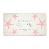 Weddenschappen Ontvangst Mini Champagne Label Star (Voorkant)