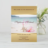 Weddenschappen op de Beach-kaart Programmakaart (Staand voorkant)