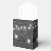 Weddenschappen op grijs hout bedankdoosjes (Geopend)