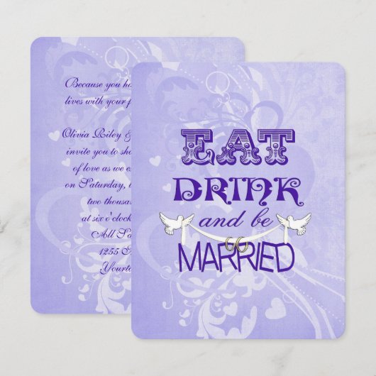 Weddenschappen op paars kaart (Voorkant / Achterkant)