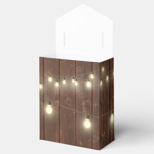 Weddenschappen op Rustic Barn Wood Bedankdoosjes (Geopend)