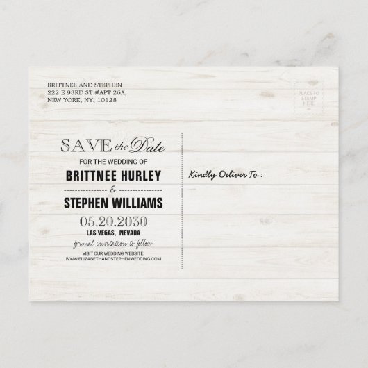 Weddenschappen opslaan Datum Foto's Succulents Rus Aankondigingskaart (Achterkant)