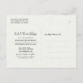 Weddenschappen Opslaan Datum Rustic Wood Floral St Aankondigingskaart (Achterkant)