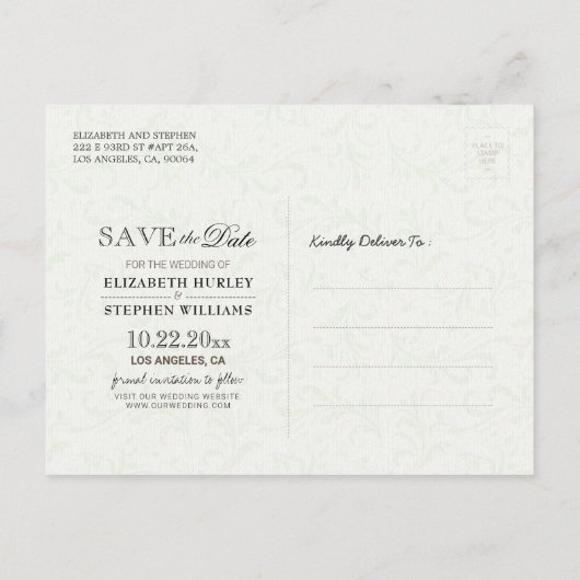 Weddenschappen Opslaan Datum Rustic Wood Floral St Aankondigingskaart (Achterkant)