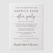 Weddenschappen Opslaan op datum Vellum Uitnodigingen (Voorkant)