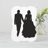 Weddenschappen Paars Silhouette Kaart (Staand voorkant)