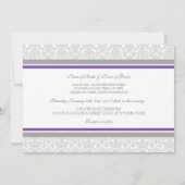 Weddenschappen Paarse grijze Damask Kaart (Achterkant)