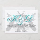 Weddenschappen Pacocks Monogram Silver Kaart (Achterkant)