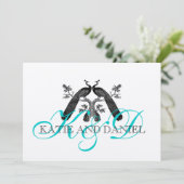 Weddenschappen Pacocks Monogrammen Zilver Kaart (Staand voorkant)