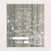 Weddenschappen Plaats Tafelnummer Hout Mason Jars (Buitenkant ongevouwen)