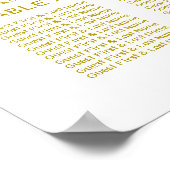 Weddenschappen Plan Elegant Gold Calligrafie Poster (Hoek)