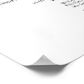 Weddenschappen-programma Elegant Black Script Poster (Hoek)