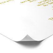 Weddenschappen-programma Gold-kalligrafie Poster (Hoek)