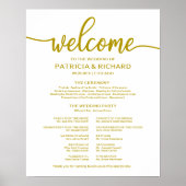 Weddenschappen-programma Gold-kalligrafie Poster (Voorkant)