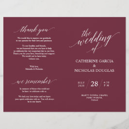 Weddenschappen-programma Modern Elegance Burgundy