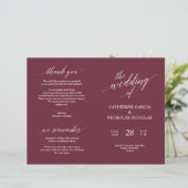 Weddenschappen-programma Modern Elegance Burgundy (Staand voorkant)