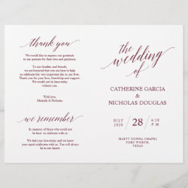 Weddenschappen-programma Modern Elegance Burgundy